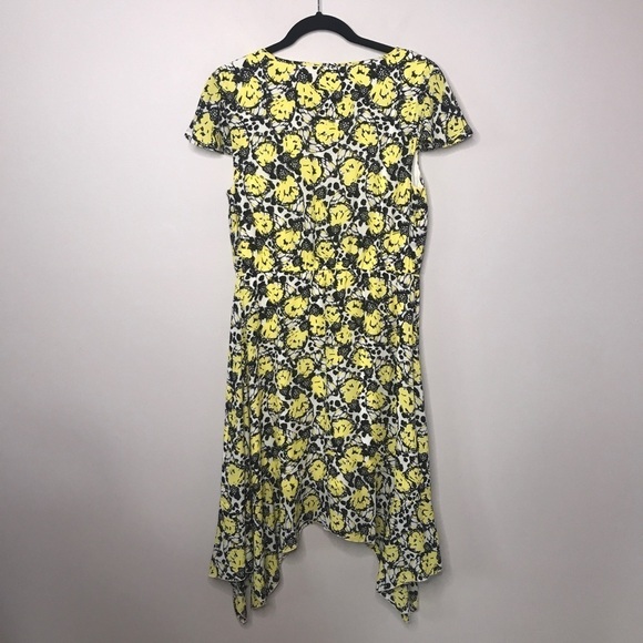 KENSIE | Black + Yellow Butterfly Midi Dress - Picture 7 of 9